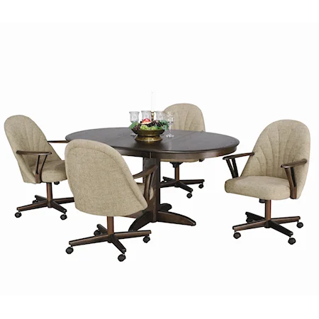 Customizable Casual 5 Piece Table & Chairs Set